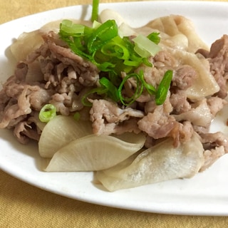 豚肉と大根のにんにく炒め